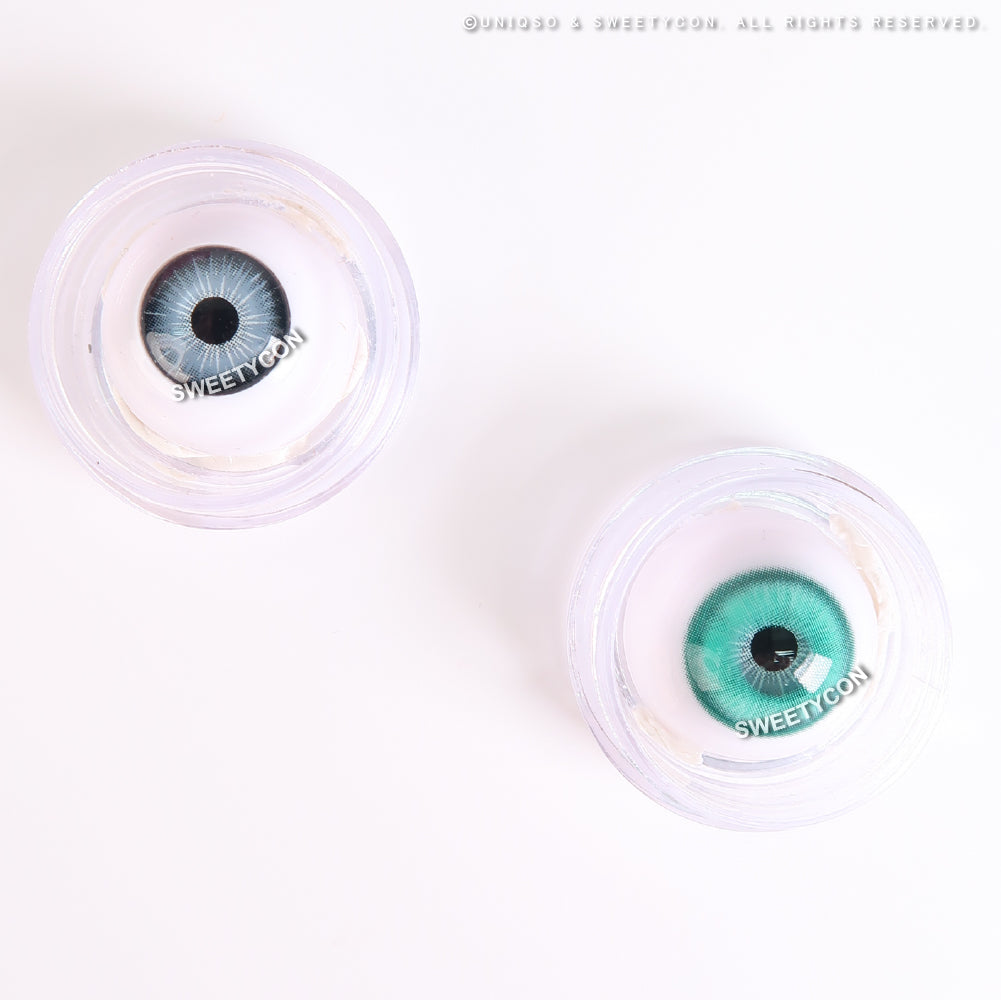 1 Day Sweety Star Tears Cyan Green (2 or 10 lenses/pack)-Colored Contacts-UNIQSO Canada