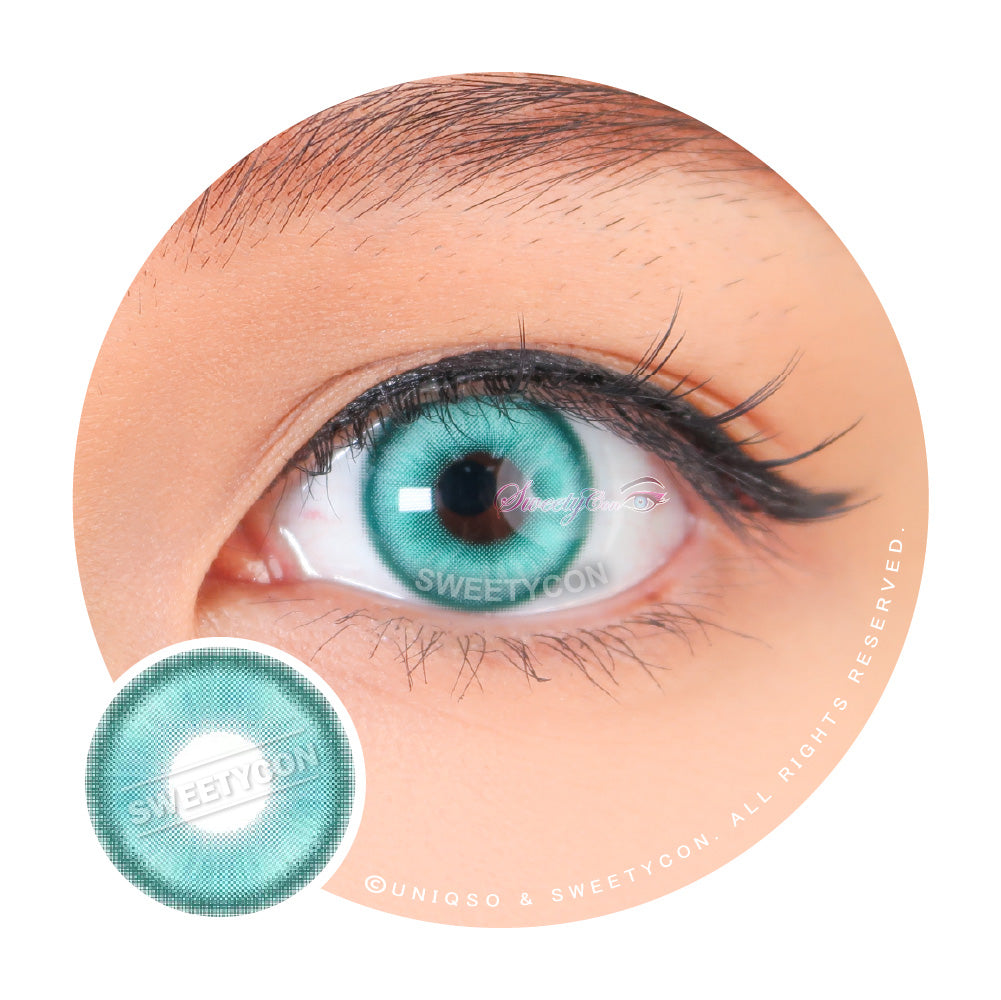 1 Day Sweety Star Tears Cyan Green (2 or 10 lenses/pack)-Colored Contacts-UNIQSO Canada