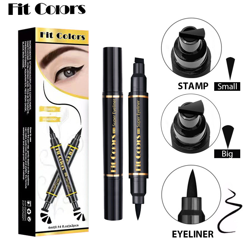 Fit Colors Double Wing Stamp Eyeliner 2-in-1 Quick Dry Stamp Eyeliner