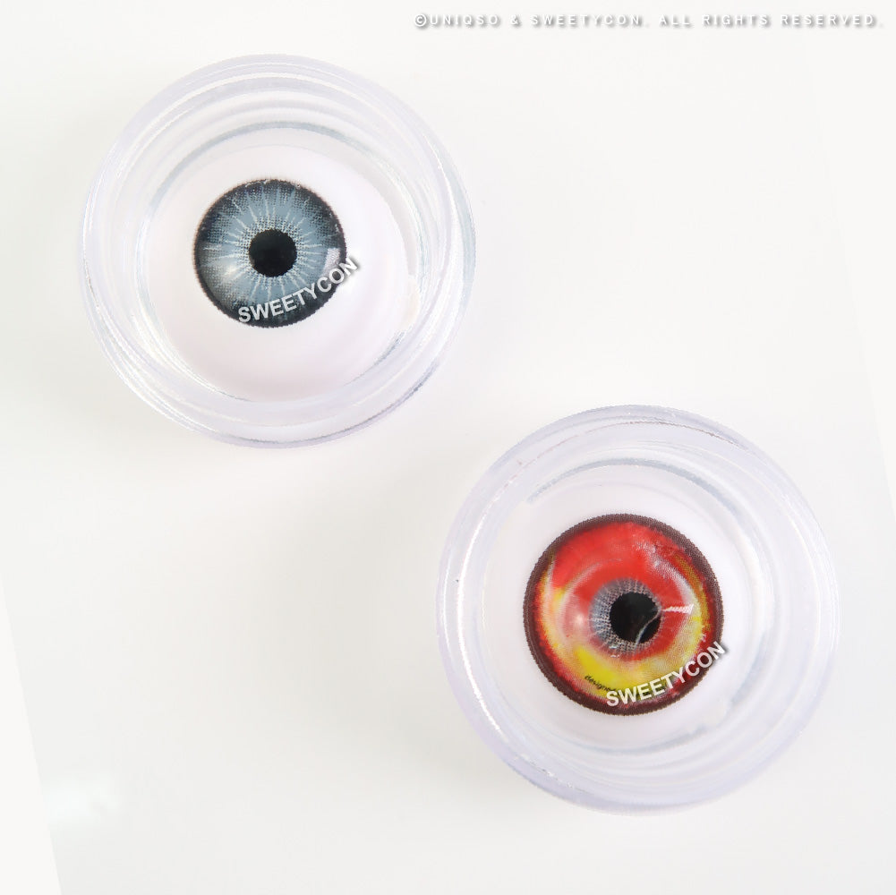 Anime Fire by KleinerPixel (1 lens/pack)-Colored Contacts-UNIQSO Canada