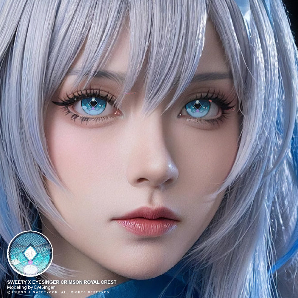 Sweety x Eyesinger Crimson Royal Crest (2 lenses/pack)-Colored Contacts-UNIQSO Canada