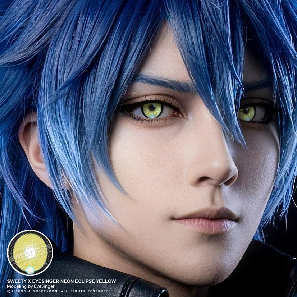 Sweety x Eyesinger Neon Eclipse Yellow (2 lenses/pack)-Colored Contacts-UNIQSO Canada