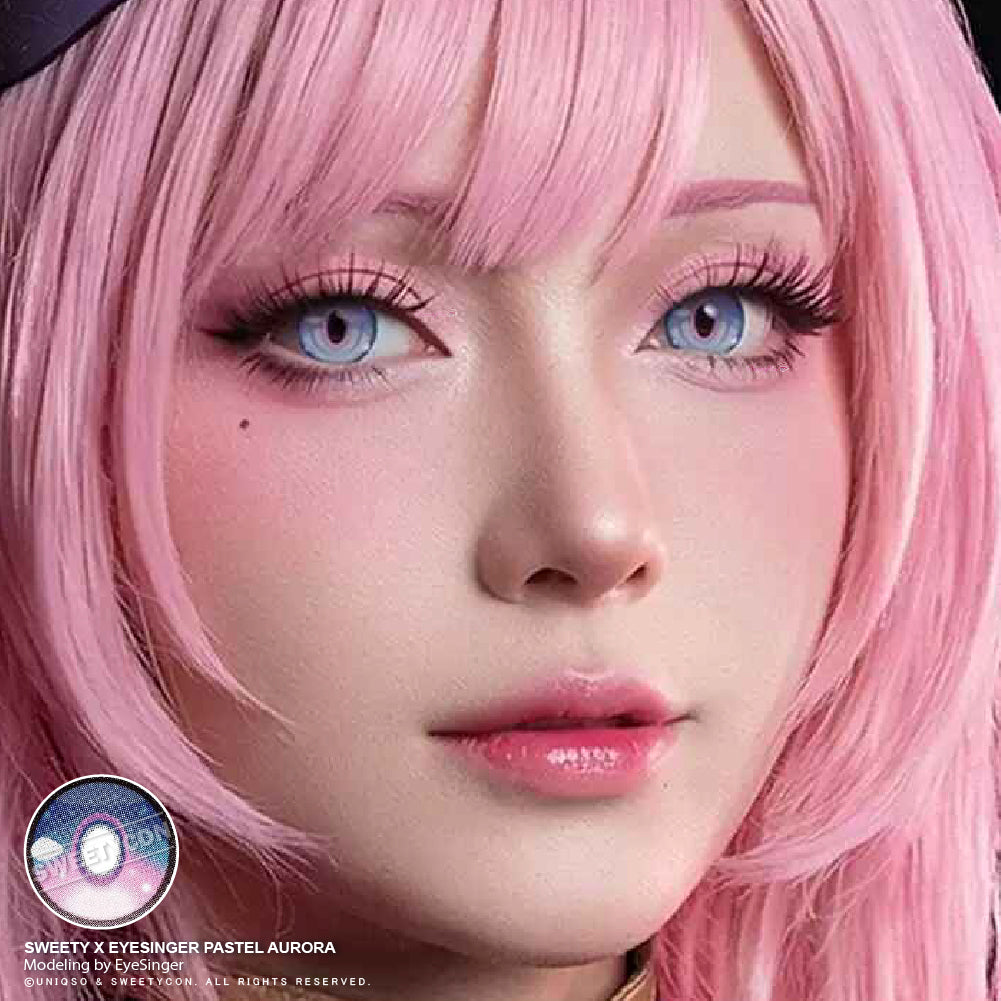 Sweety x Eyesinger Pastel Aurora (2 lenses/pack)-Colored Contacts-UNIQSO Canada