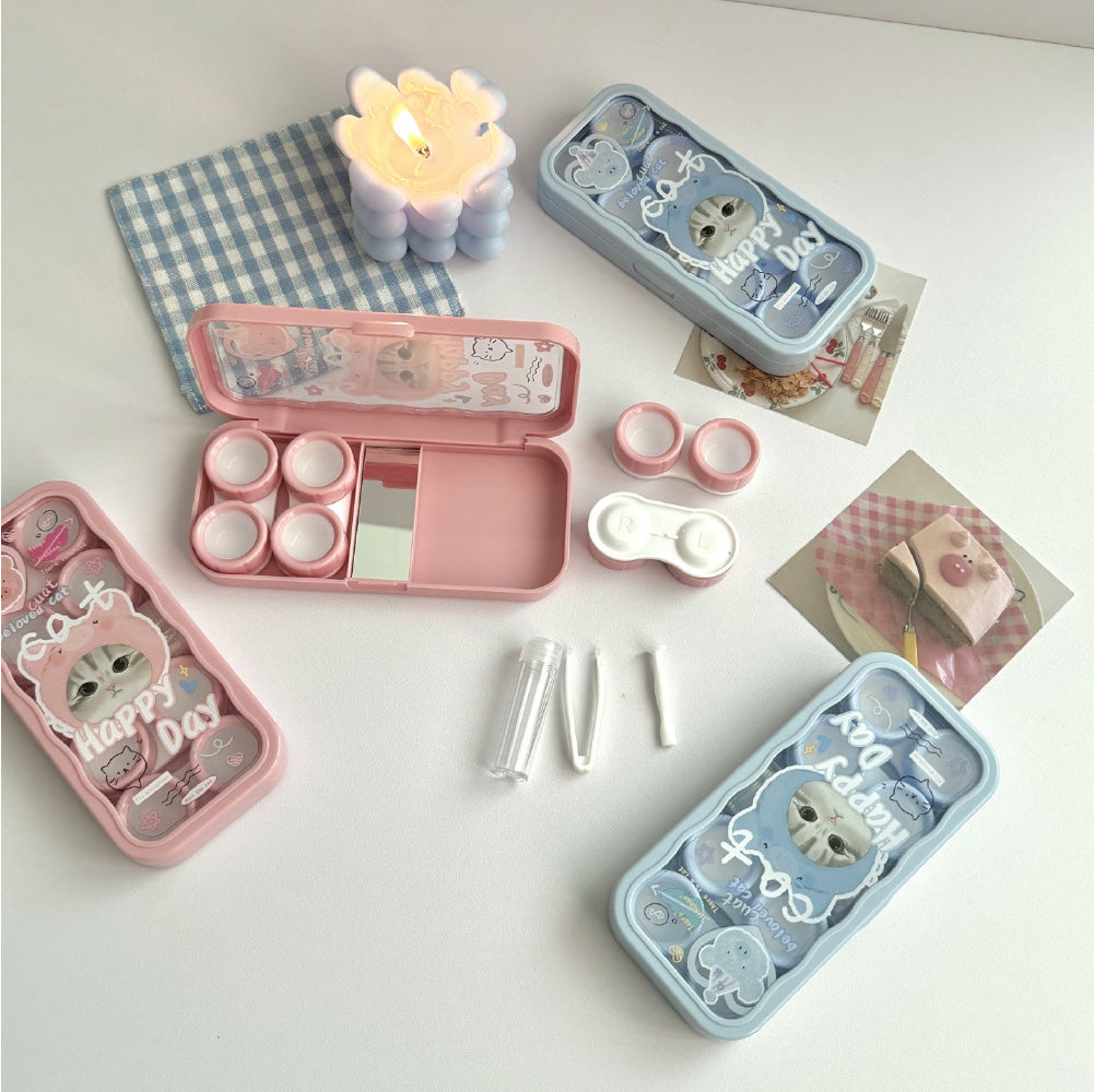 Lens Case Travel Kit - Sweet Kitty-Lens Case-UNIQSO