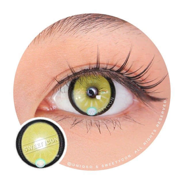 Sweety x Eyesinger Neon Eclipse Yellow (2 lenses/pack)-Colored Contacts-UNIQSO Canada