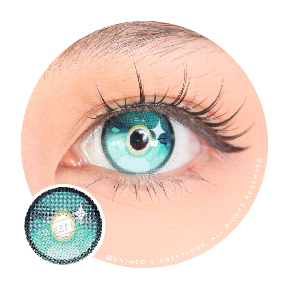 Sweety x Eyesinger Aqua Gemstone (2 lenses/pack)-Colored Contacts-UNIQSO Canada