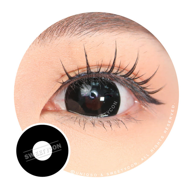 Sweety Mini Sclera Lens Black Titan (1 lens/pack)-Mini Sclera Contacts-UNIQSO