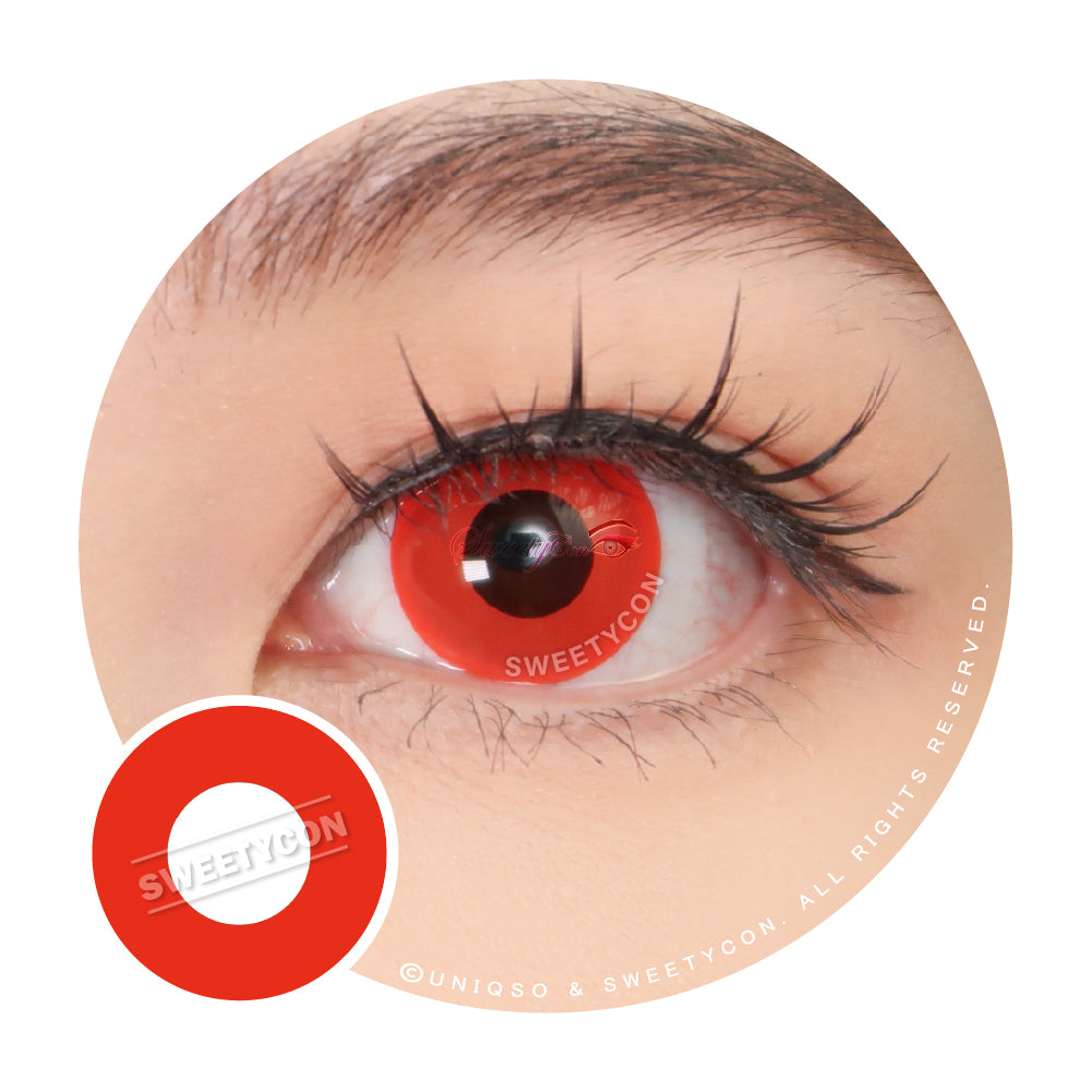 Sweety Crazy Solid Red II (1 lens/pack)-Crazy Contacts-UNIQSO Canada