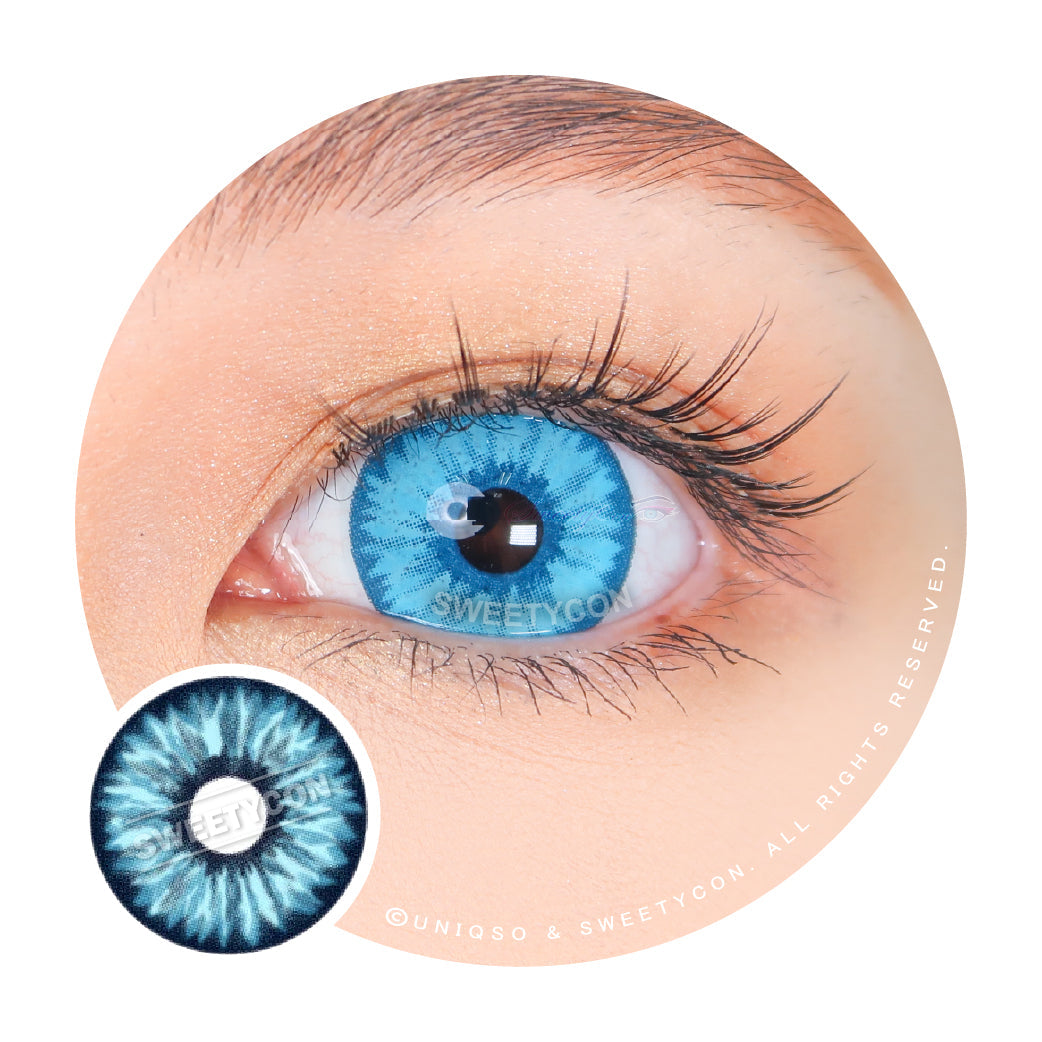 Sweety Mini Sclera Elf Blue (1 lens/pack)-Mini Sclera Contacts-UNIQSO