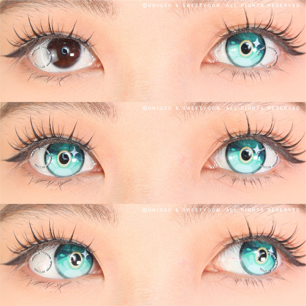 Sweety x Eyesinger Aqua Gemstone (2 lenses/pack)-Colored Contacts-UNIQSO Canada