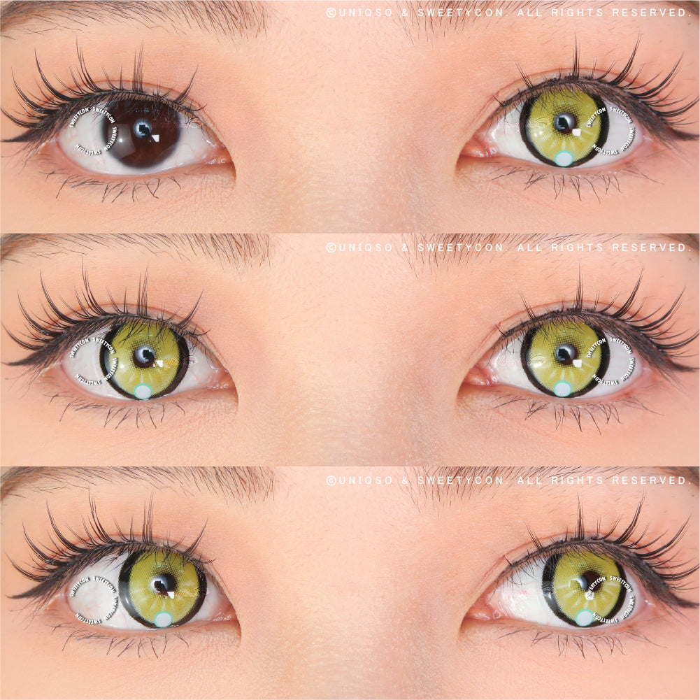 Sweety x Eyesinger Neon Eclipse Yellow (2 lenses/pack)-Colored Contacts-UNIQSO Canada