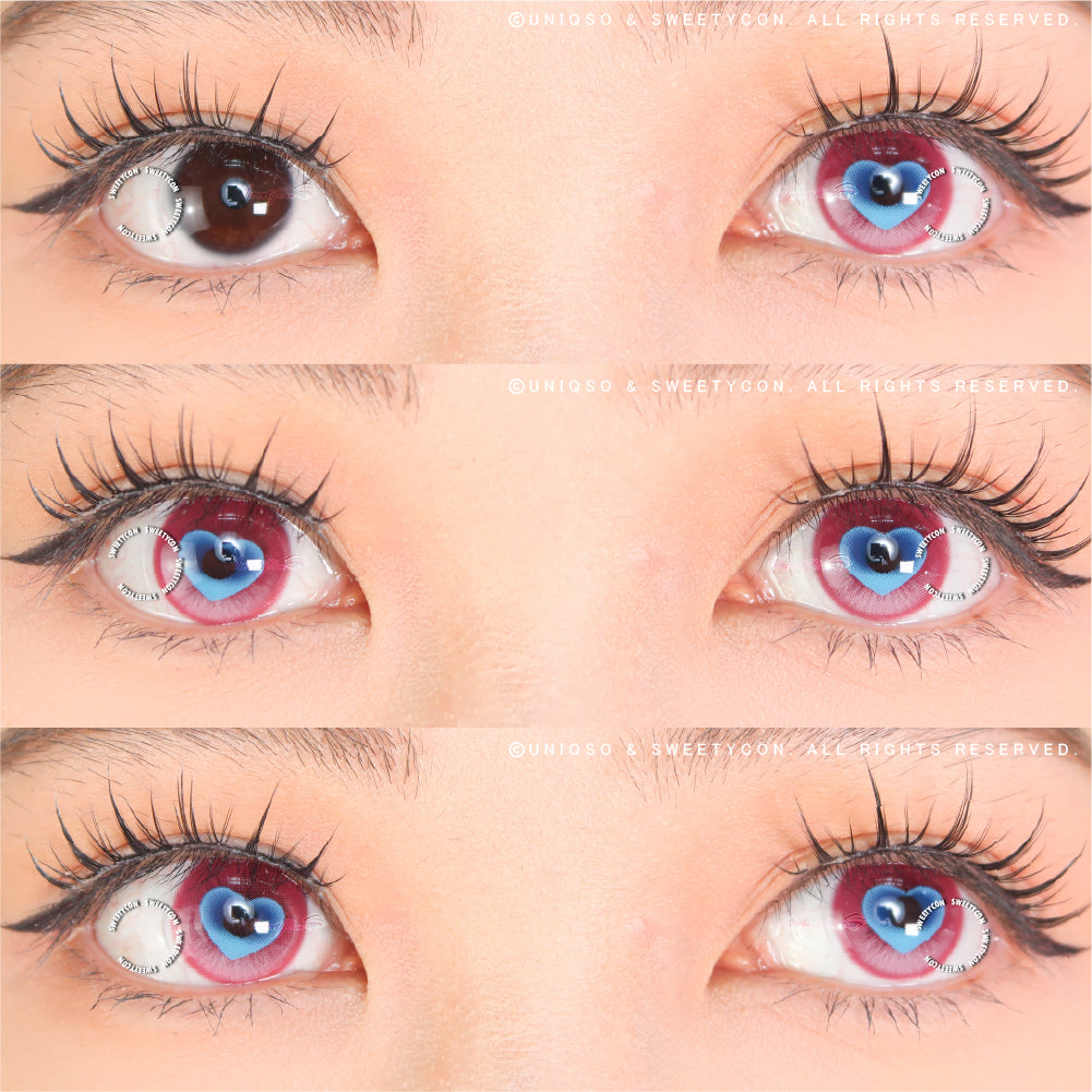 Sweety x Eyesinger Cupid Heart Pink (2 lenses/pack)-Colored Contacts-UNIQSO Canada