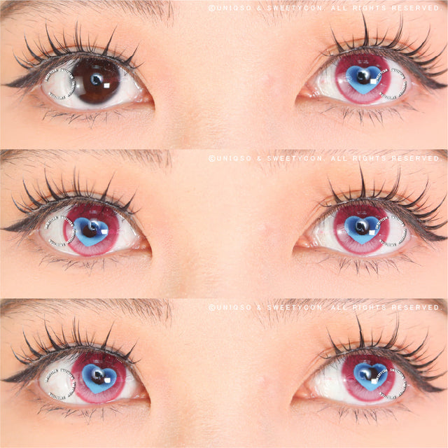 Sweety x Eyesinger Cupid Heart Pink (2 lenses/pack)-Colored Contacts-UNIQSO Canada