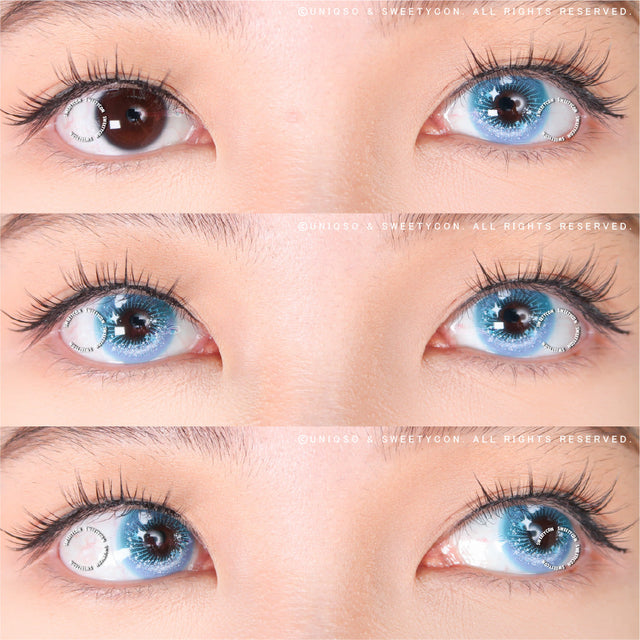 Sweety Crazy Candy Pop Blue (1 lens/pack)-Colored Contacts-UNIQSO