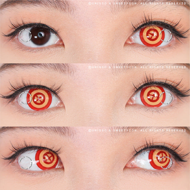 Sweety Crazy Red Target (Chainsaw Man - Power) (1 lens/pack)-Crazy Contacts-UNIQSO