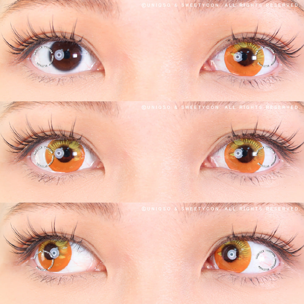 Sweety Anime Orange (1 lens/pack)-Colored Contacts-UNIQSO