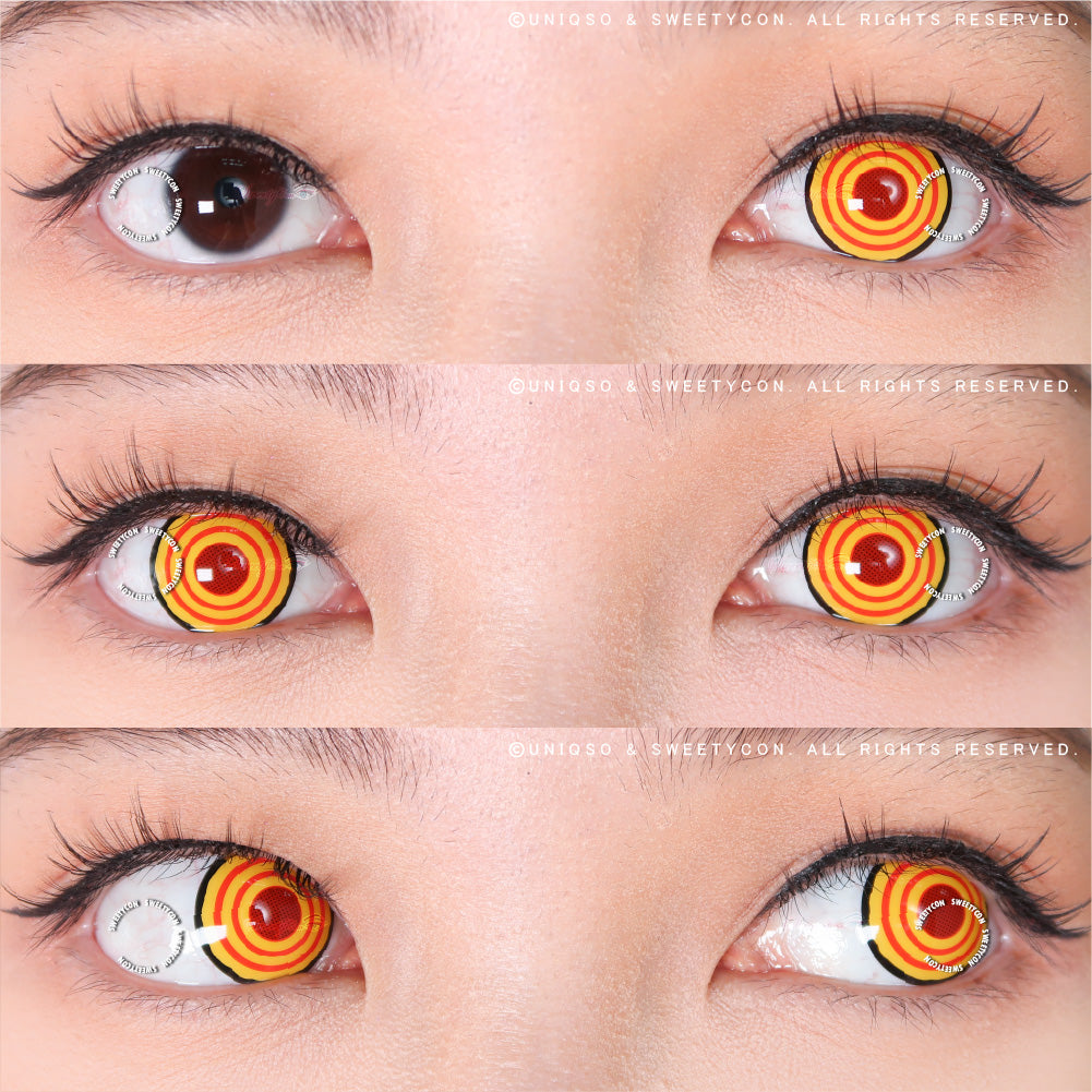 Sweety Crazy Yellow Rings V2 (Chainsaw Man - Makima) (1 lens/pack)-Crazy Contacts-UNIQSO