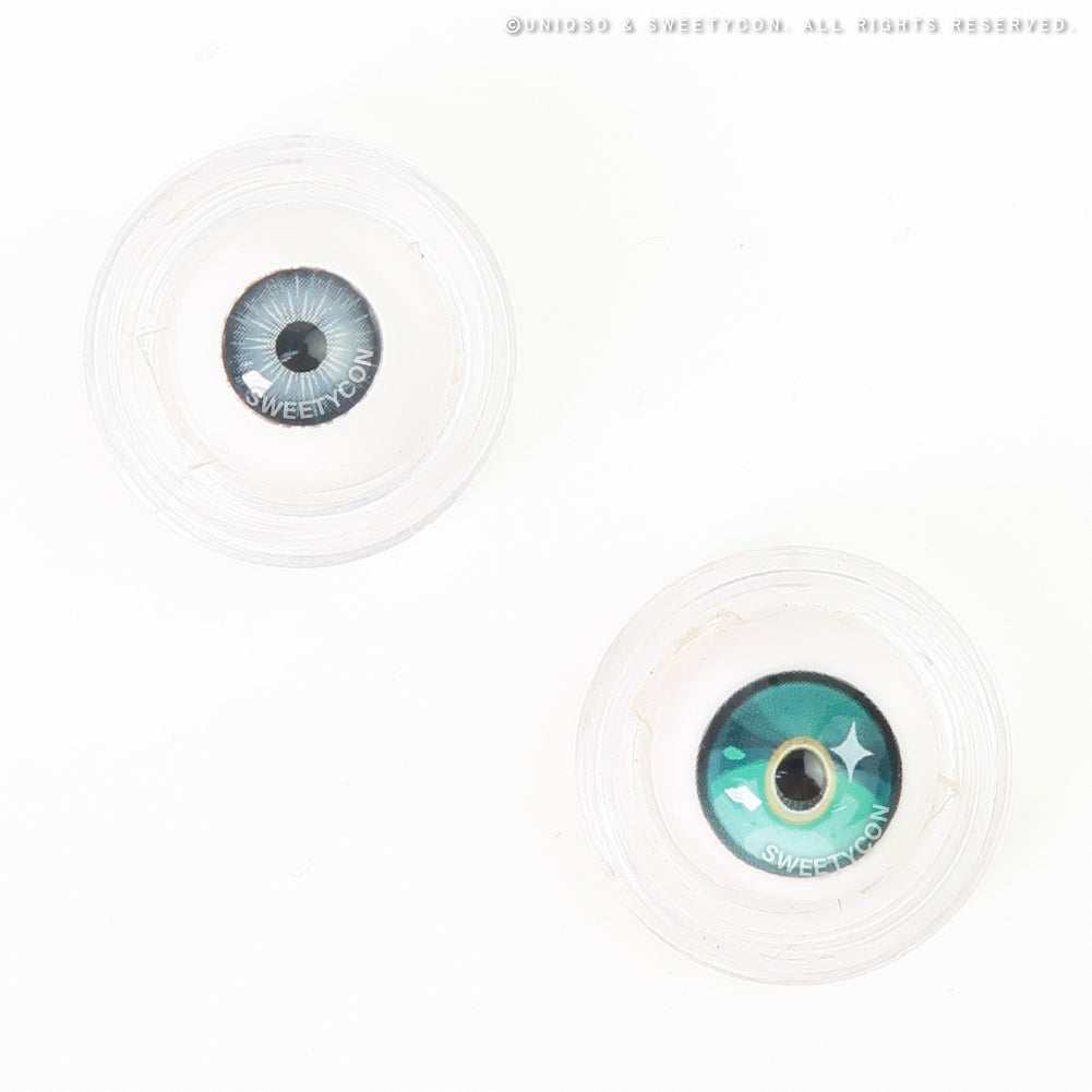 Sweety x Eyesinger Aqua Gemstone (2 lenses/pack)-Colored Contacts-UNIQSO Canada