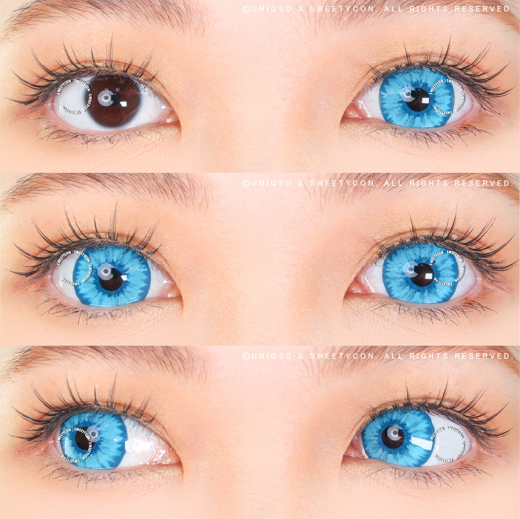 Sweety Mini Sclera Elf Blue (1 lens/pack)-Mini Sclera Contacts-UNIQSO
