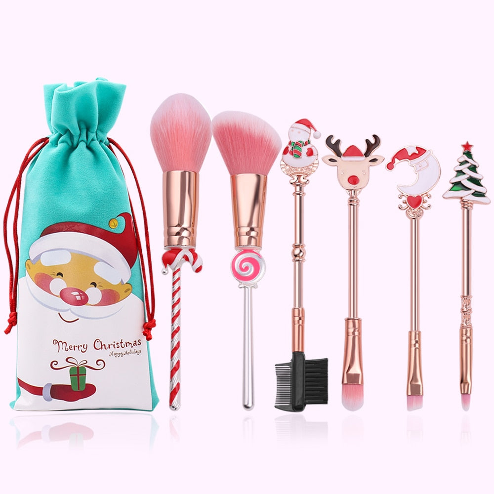Christmas Makeup Brushes Set-Makeup Brushes-UNIQSO Canada