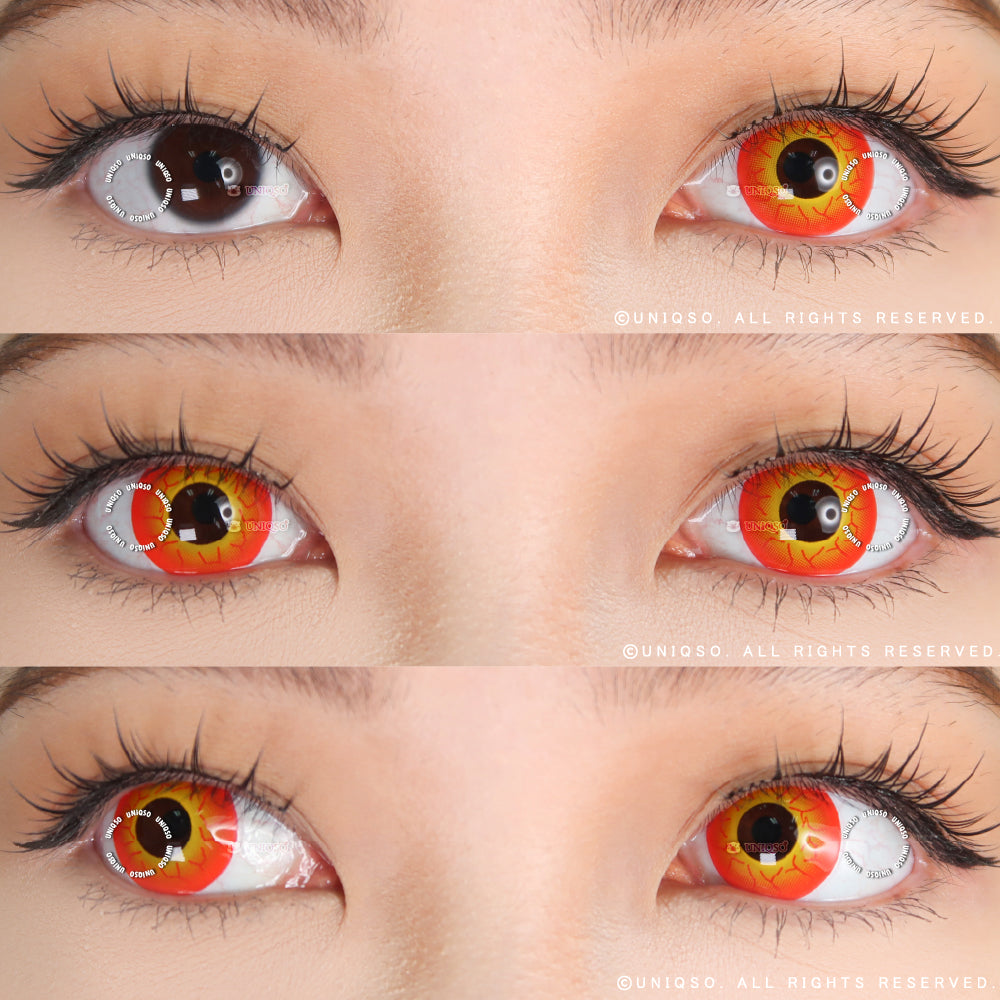 Coscon Crazy with Power - Inferno Crack (1 lens/pack)-Crazy Contacts-UNIQSO Canada