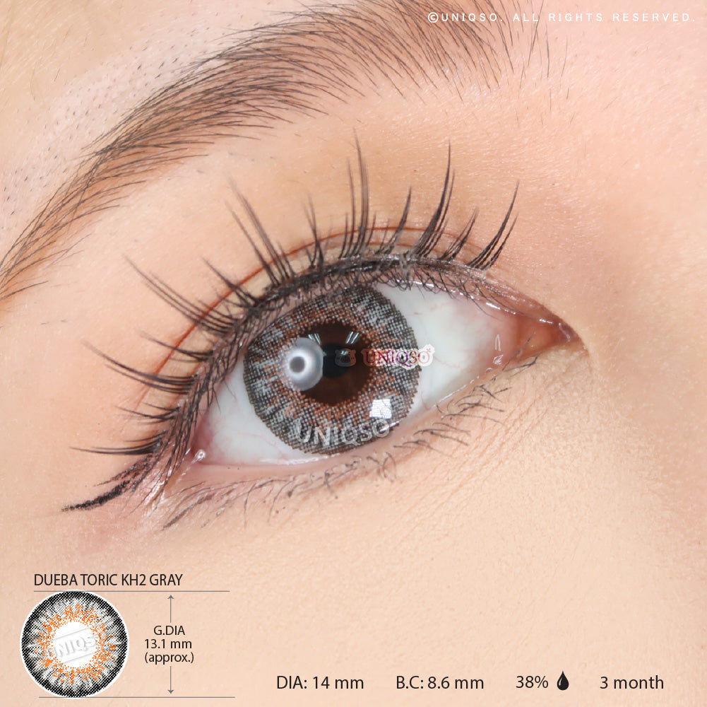 Dueba Toric KH2 Gray (1 lens/pack)-Colored Contacts-UNIQSO Canada