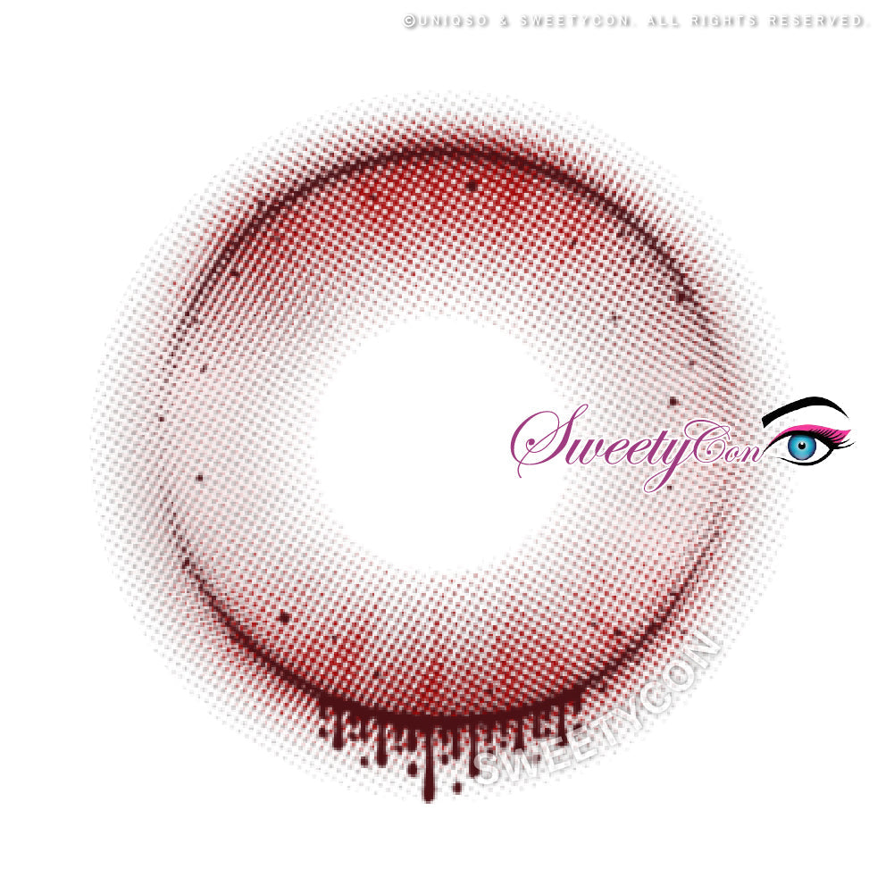 Sweety Crazy Witch Tears Red (1 lens/pack)-Crazy Contacts-UNIQSO Canada