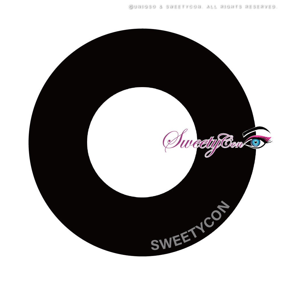 Sweety Crazy Solid Black II (1 lens/pack)-Crazy Contacts-UNIQSO