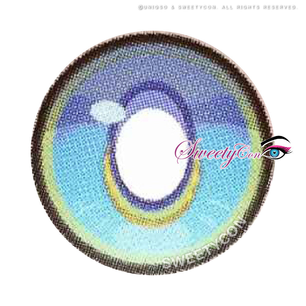 Sweety x Eyesinger Crystal Diamond Aqua (2 lenses/pack)-Colored Contacts-UNIQSO Canada