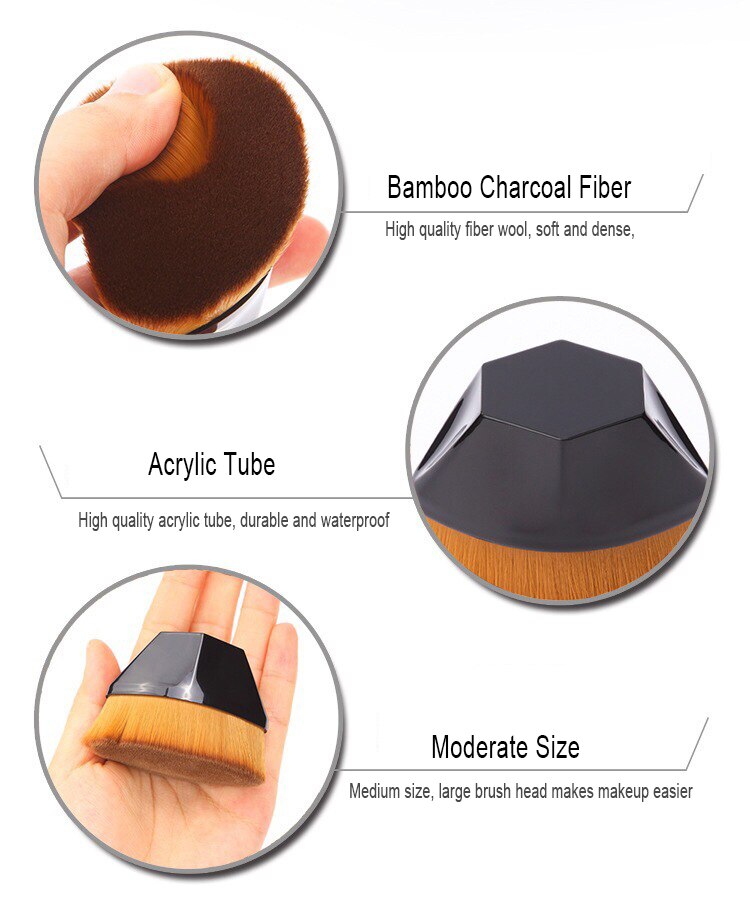 Hexagon Makeup Brushes For Foundation-Makeup Brushes-UNIQSO Canada