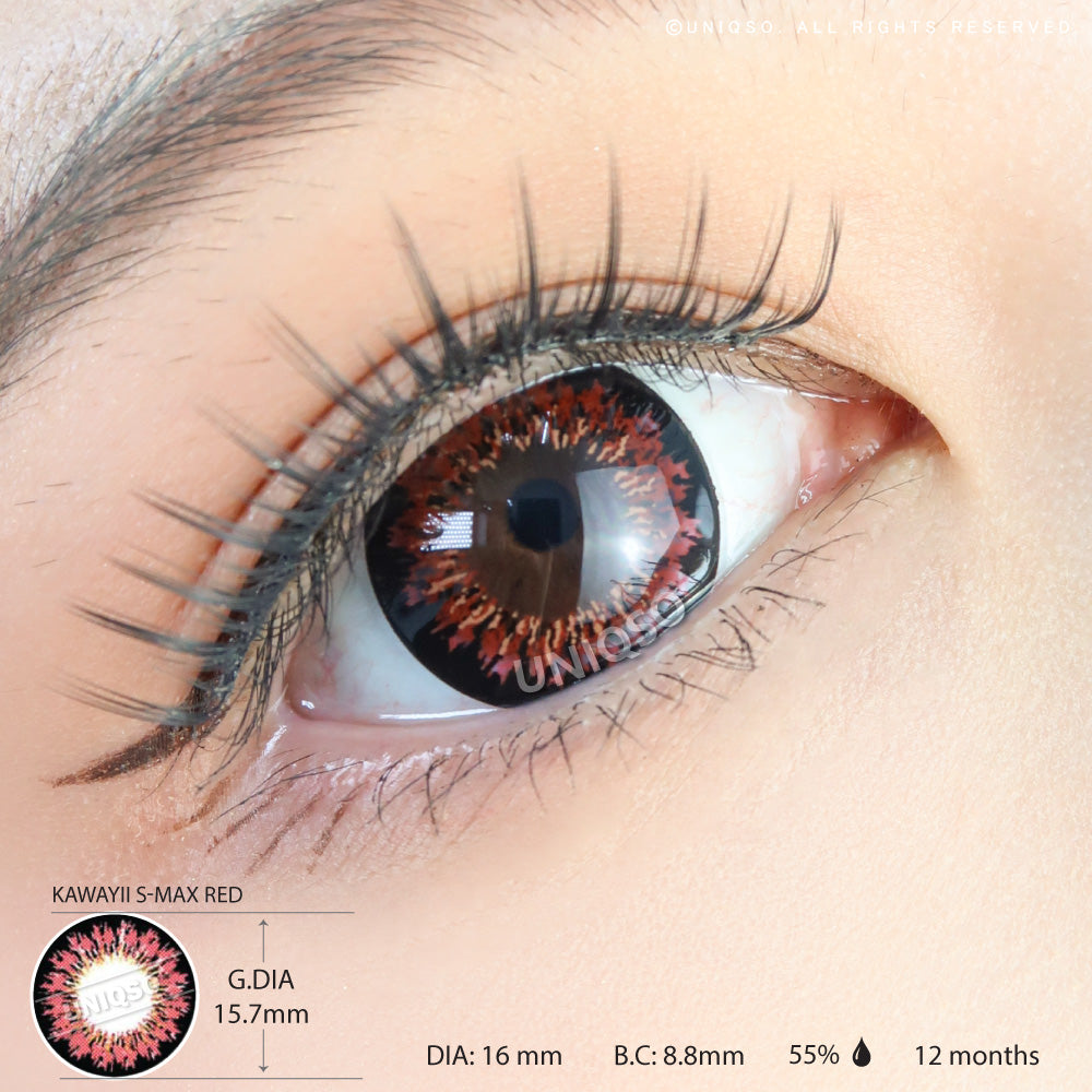 Kawayii S-Max Red (1 lens/pack)-Colored Contacts-UNIQSO Canada