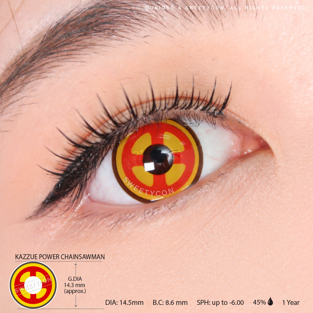 Kazzue Crazy Red Cross (1 lens/pack)-Colored Contacts-UNIQSO Canada