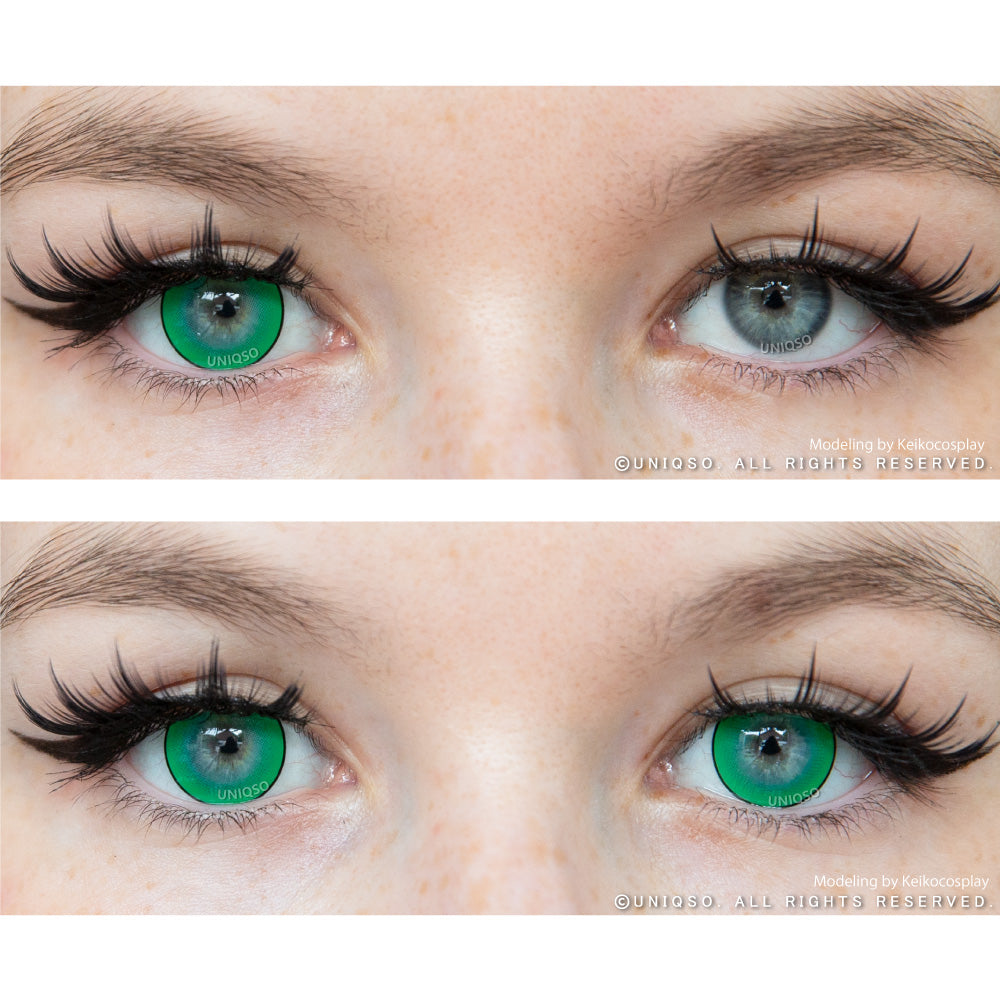 Kazzue Intense Pop Green colored contacts