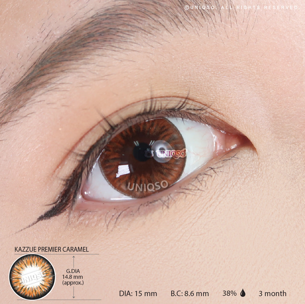 Kazzue Premier Caramel (1 lens/pack)-Colored Contacts-UNIQSO Canada