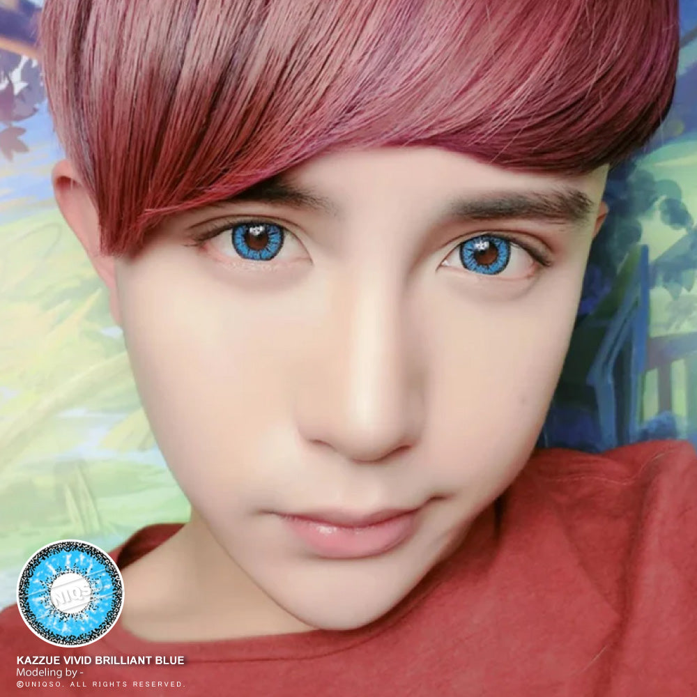 Kazzue Vivid Brilliant Blue (1 lens/pack)-Colored Contacts-UNIQSO Canada