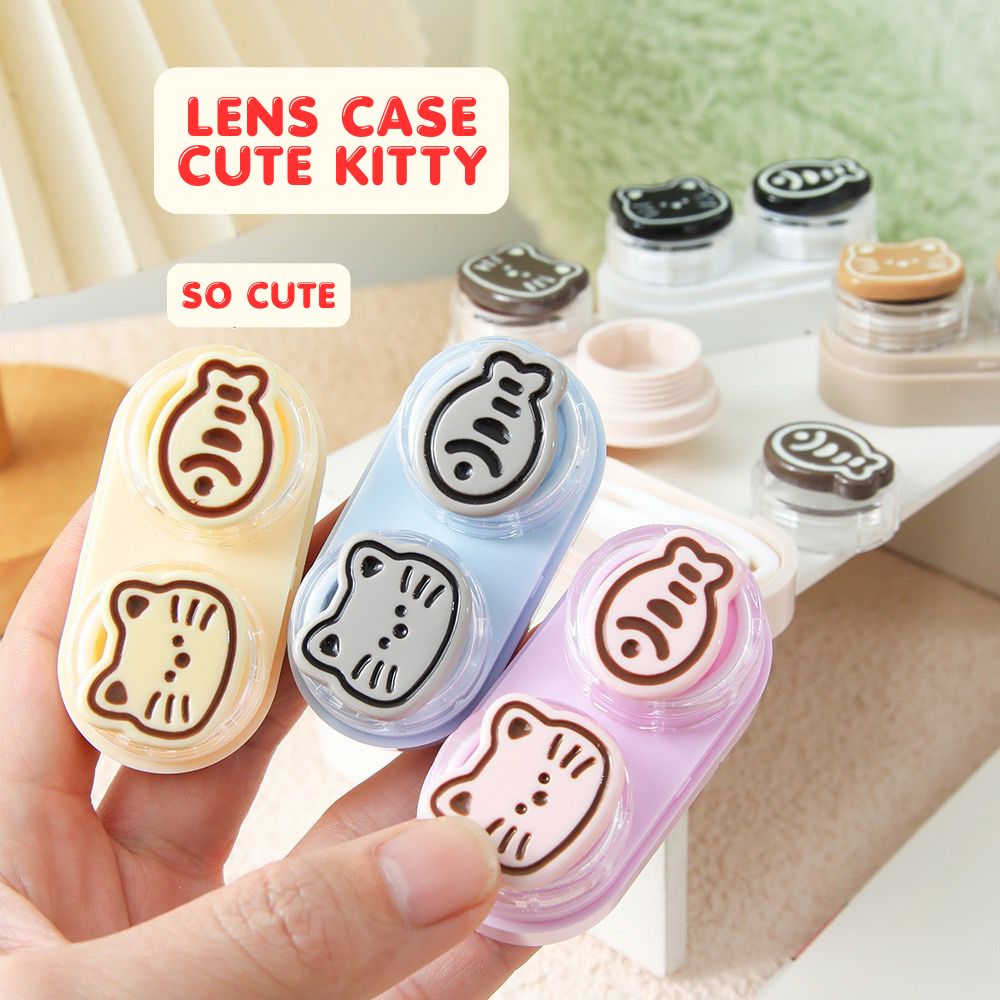 Lens Case Travel Kit - Cute Kitty-Lens Case-UNIQSO Canada