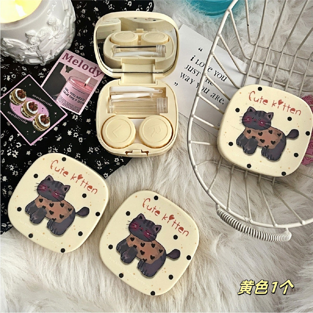 Lens Case Travel Kit - Happy Cute Kitten-Lens Case-UNIQSO Canada