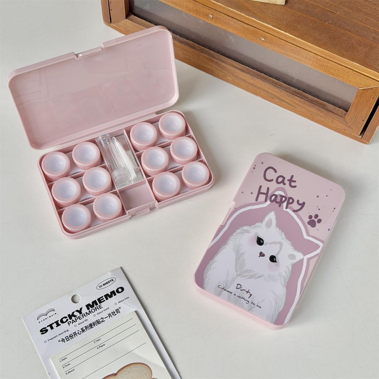 Lens Case Travel Kit - Happy Kitty-Lens Case-UNIQSO Canada