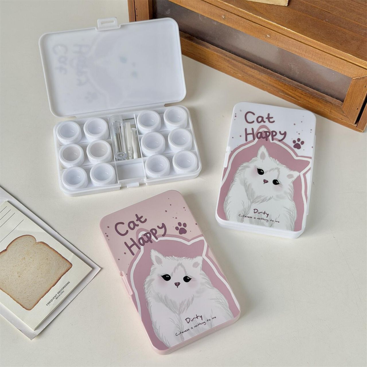 Lens Case Travel Kit - Happy Kitty-Lens Case-UNIQSO Canada