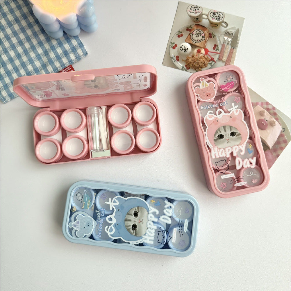 Lens Case Travel Kit - Sweet Kitty-Lens Case-UNIQSO Canada