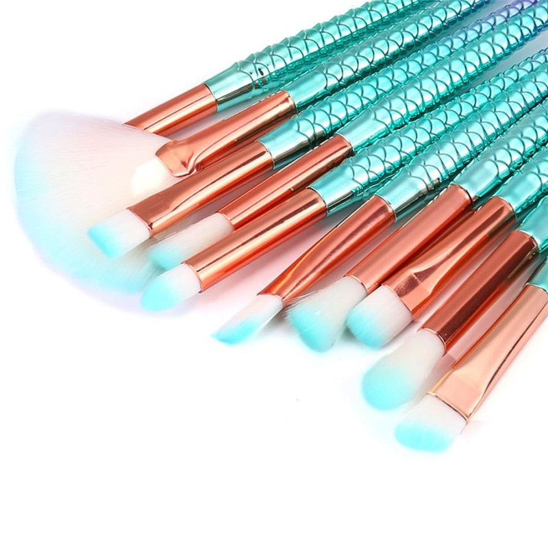 Mermaid Makeup Brushes-Makeup Brushes-UNIQSO Canada