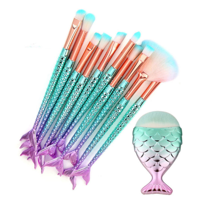 Mermaid Makeup Brushes-Makeup Brushes-UNIQSO Canada