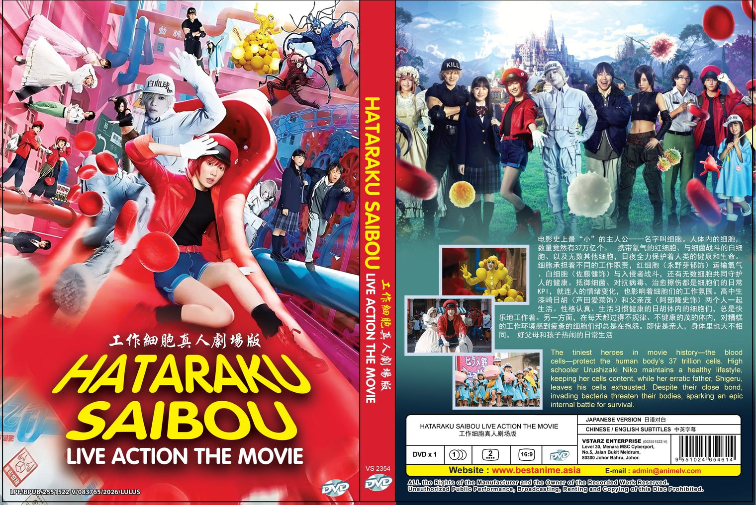 Original DVD - Hataraku Saibou Live Action The Movie (DVD)-DVD-UNIQSO Canada