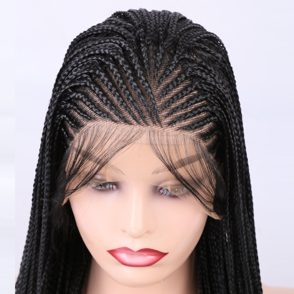 Premium Wig - Elvira Front Lace Long Braided Wigs-Lace Front Wig-UNIQSO Canada
