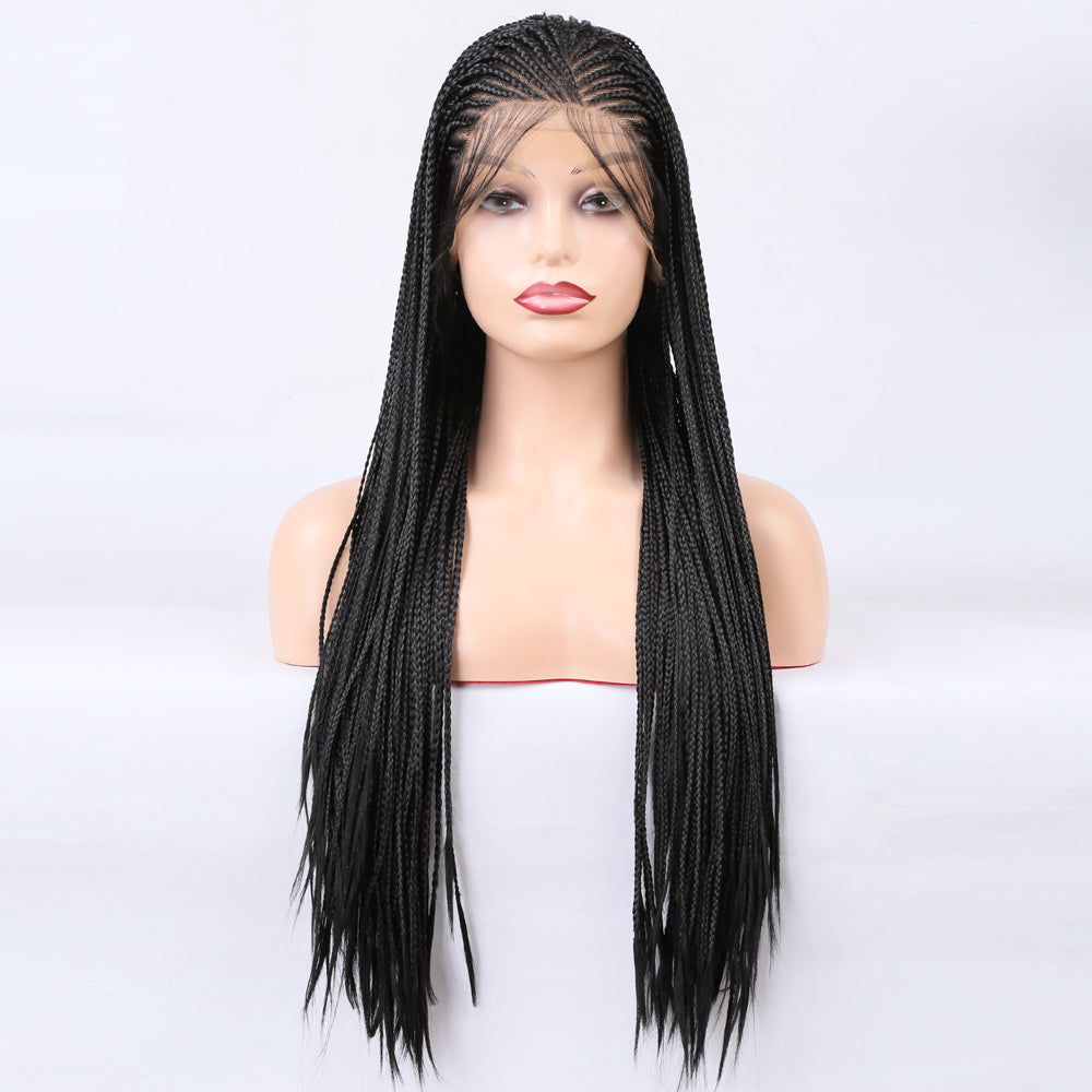 Premium Wig - Elvira Front Lace Long Braided Wigs-Lace Front Wig-UNIQSO Canada