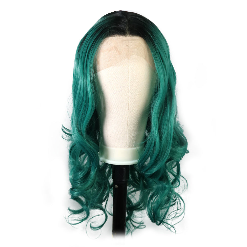 Premium Wig - Emerald Green Sleek Extra Long Lace Front Wig-Lace Front Wig-UNIQSO Canada