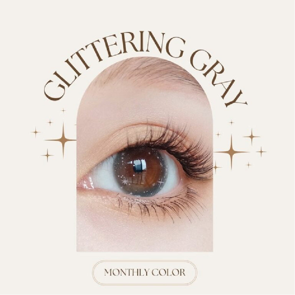 SEED Monthly Color Lens UV - Glittering Gray-Colored Contacts-UNIQSO Canada