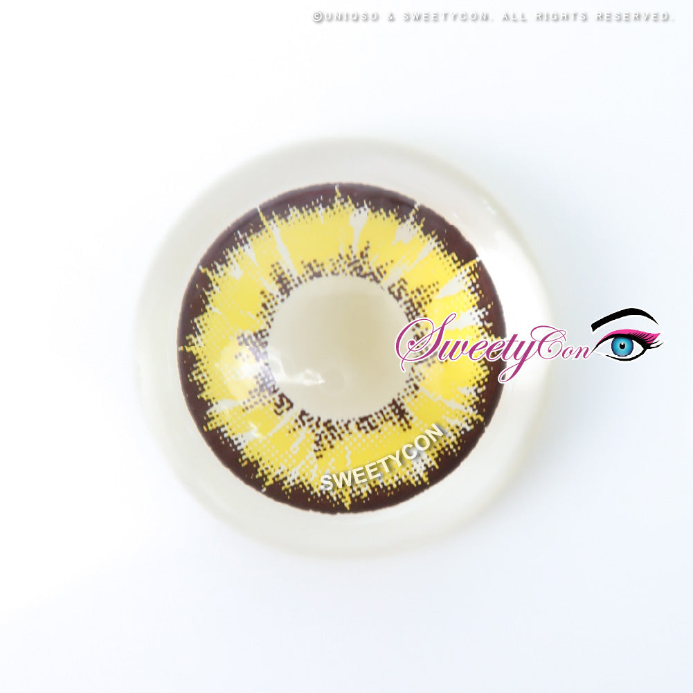 Sweety Akaten Yellow (1 lens/pack)-Colored Contacts-UNIQSO Canada