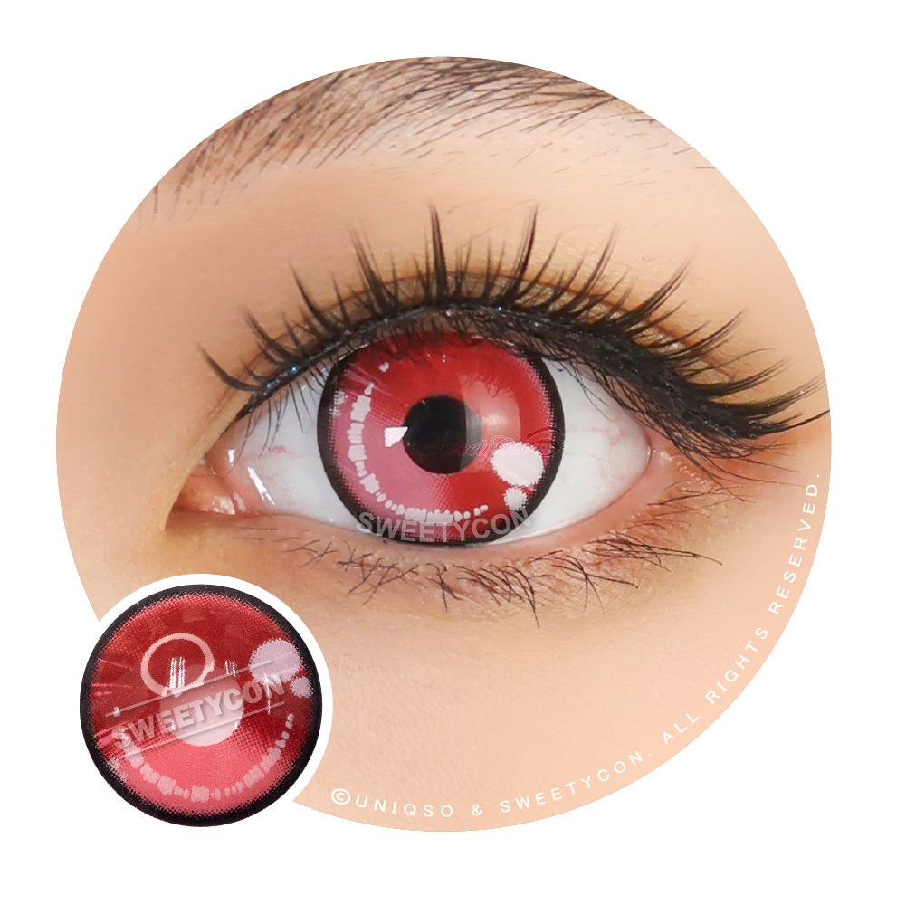 Sweety Anime 2 Red Pink (1 lens/pack)-Colored Contacts-UNIQSO Canada