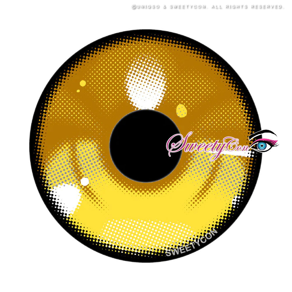 Sweety Anime 3 Yellow (1 lens/pack)-Colored Contacts-UNIQSO Canada
